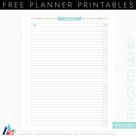 FREE PRINTABLE PLANNER PAGES • Miss Tiina