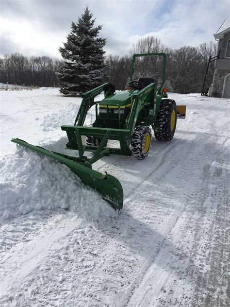 Anyone else thinking about winter already? Bought a snow pusher. | Green Tractor Talk