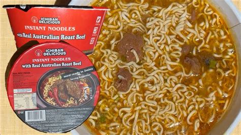 Ichiban Delicious Instant Noodles with Real Australian Roast Beef - YouTube