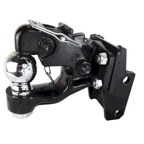 Shocker Combination Pintle Hook with Hitch Ball & Mount Plate Attachment