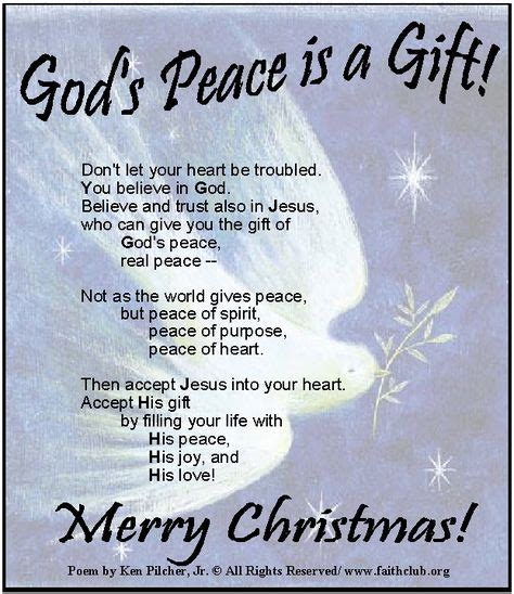 God's Peace is a Gift! ..... Merry Christmas! | Jesus peace, Christian ...