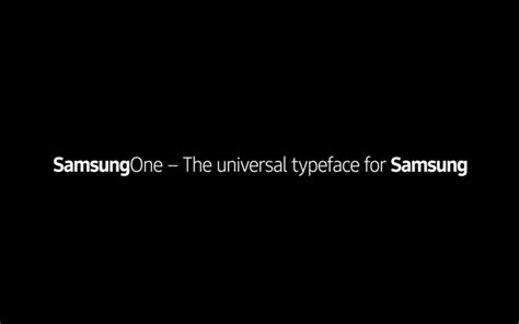 SamsungOne font becomes the company's official universal typeface for ...