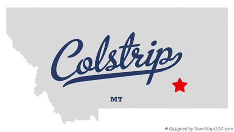 Map of Colstrip, MT, Montana