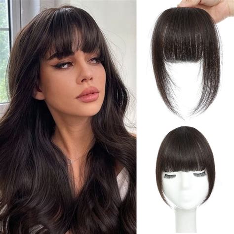 MORICA Clip in Bangs for Women Human Hair Bangs Clip in Hair Extensions ...