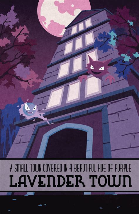 Pokemon Travel Poster - Lavender Town by Hodremlin on DeviantArt