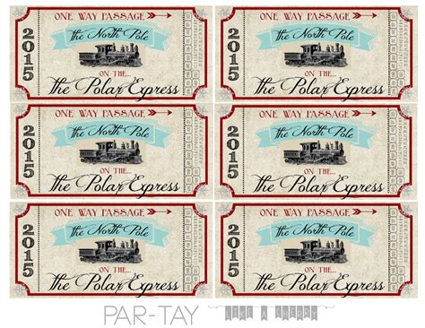 Polar Express Train Tickets Free Printable - Party Like a Cherry