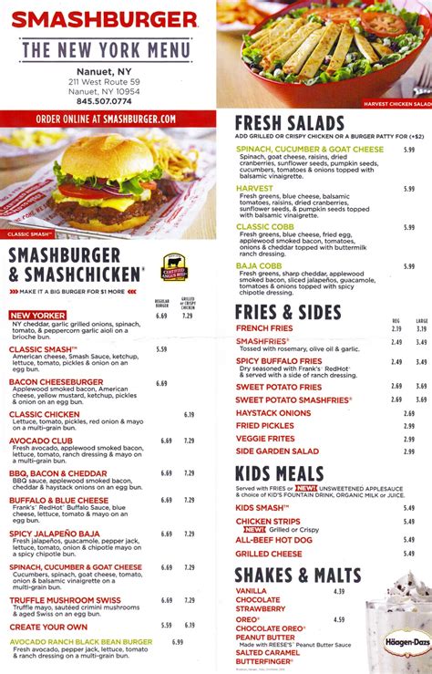 Whereisthemenu.net | Smashburger - Nanuet, NY 10954