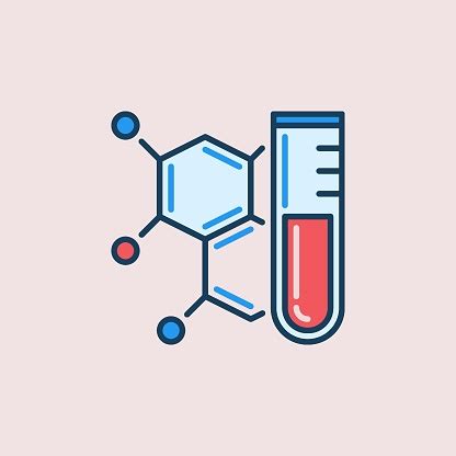 Tabung Uji Lab Dan Rumus Kimia Vektor Berwarna Ikon Ilustrasi Stok - Unduh Gambar Sekarang - iStock