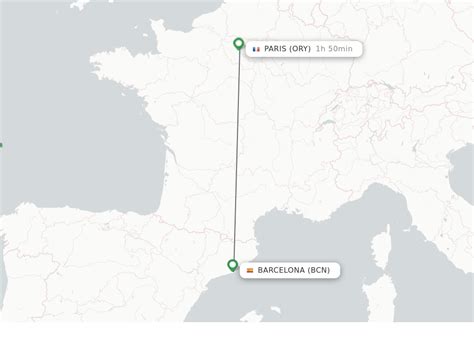 Direct (non-stop) flights from Barcelona to Paris - schedules ...