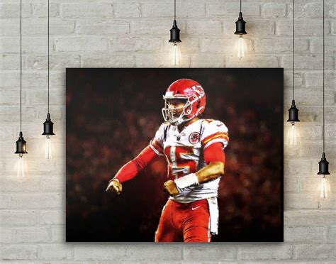 Patrick Mahomes Canvas Print Kansas City Chiefs Wall Art - Etsy ...