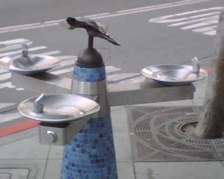 Triple water fountain in Santa Monica CA | Sent via BlackBer… | Flickr