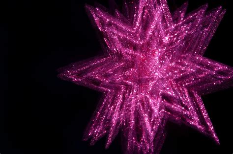 Free Stock Photo 3621-pink glitter star | freeimageslive