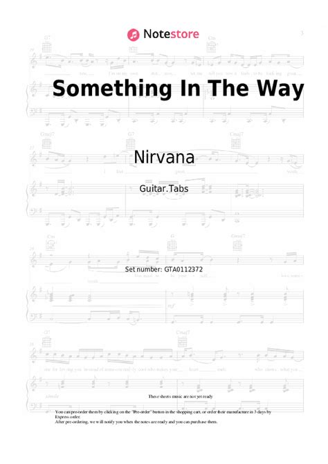 Something In The Way tabs guitar Nirvana in Note-Store.com | Guitar.Tabs SKU GTA0112372