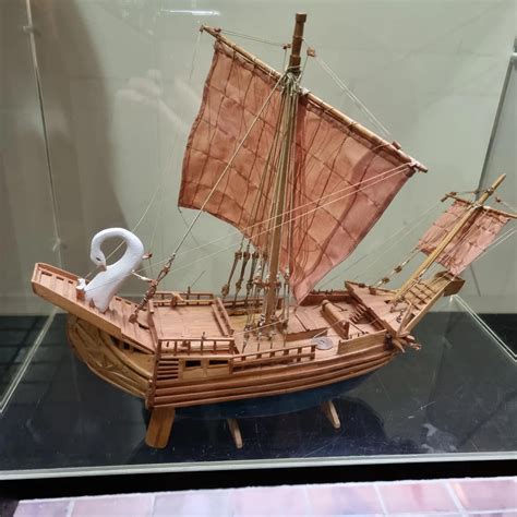 Model of a Roman merchant ship (mid 1st century) from Fishbourne Roman Palace museum. Would have ...