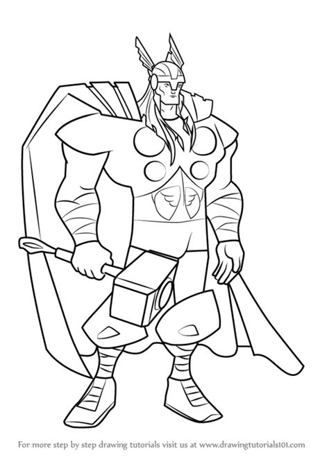 Thor Avengers Drawing at GetDrawings | Free download