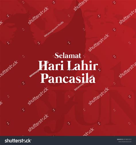 Hari Lahir Pancasila Translation Pancasila Day Stock Vector (Royalty Free) 2019851015 | Shutterstock