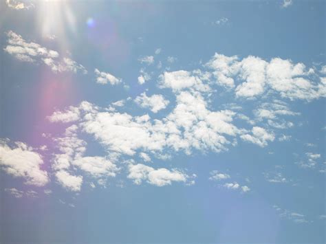 Free picture: clouds, lens, flare