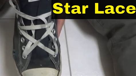 How To Star Lace Shoes-Easy Shoelace Tutorial - YouTube