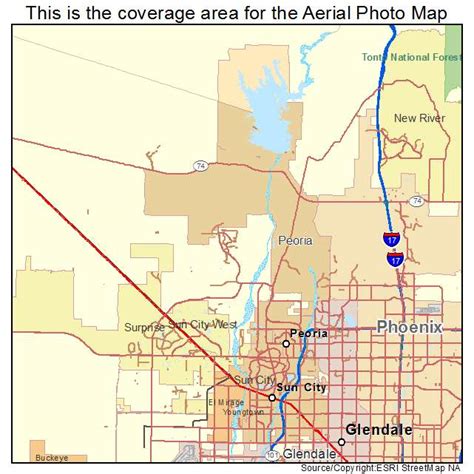 Aerial Photography Map of Peoria, AZ Arizona