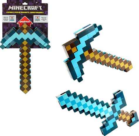 Minecraft Disfraz Espada y Pico de Diamante Transformable : Amazon.com ...