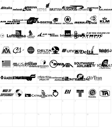 Airline Logos Past Font Download