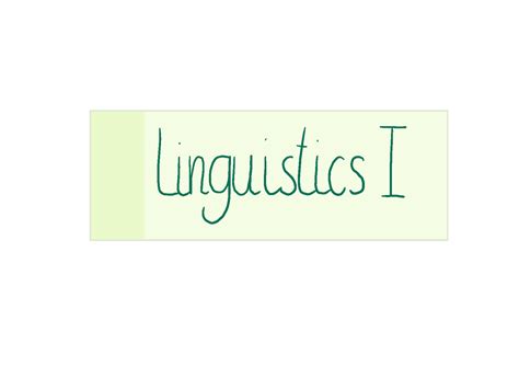 Zusammenfassung Linguistics I - Introduction to Linguistics I: English Morphosyntax - Studocu