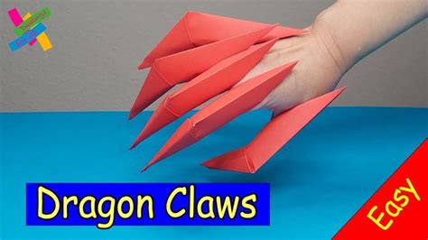 How to fold CLAWS | DIY Origami | How to make paper claws easy | Fold Tutorial | Paper projects ...