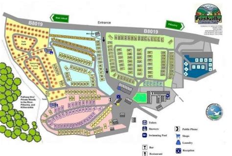 Faskally Caravan Park Resort Map, Pitlochry