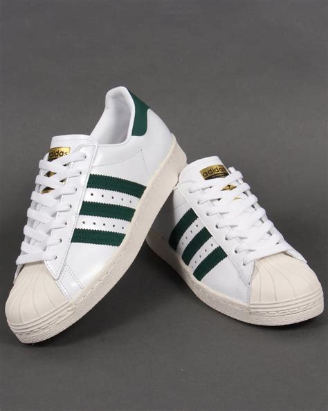 Adidas Superstar 80s Trainers White/Green,originals,shell toe,shoe