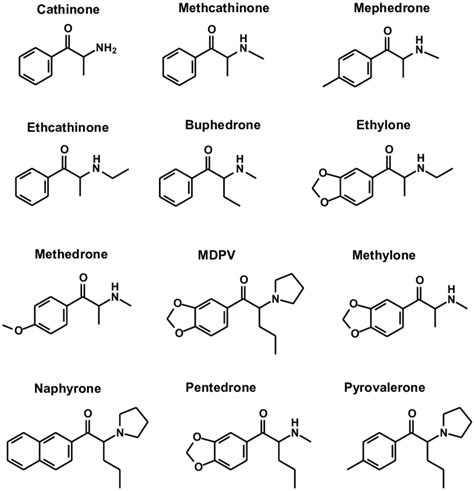 Chemical structures of principal representatives of cathinones ...