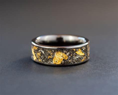 Gold Meteorite Ring Meteorite Ring 24K Gold Meteor Ring - Etsy Australia