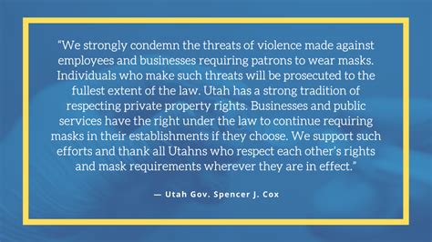 Gov. Cox denounces threats of violence, supports businesses that require masks | Governor ...