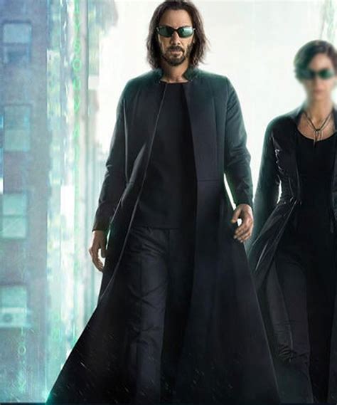 The Matrix Resurrections Neo Trench Coat | Keanu Reeves Black Outfit