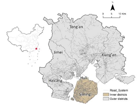 Districts and areas of Xiamen city | Download Scientific Diagram