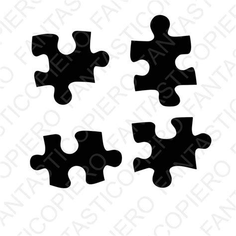 Puzzle SVG Dateien für Silhouette Cameo und Cricut. Puzzle Clipart PNG enthalten. Ineinander ...