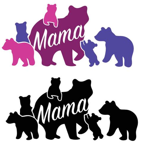 Mama Bear 7 Cubs SVG