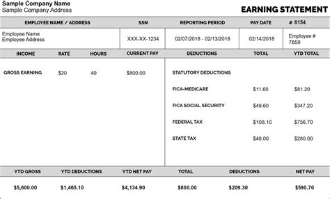 Pay stub template | Templates printable free, Payroll template, Printable checks