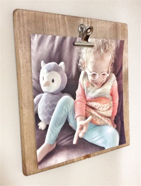 Rustic Wooden 8x10 Picture Frame, Rustic Frame, Metal clips Picture Frame, Wooden Frame, Rustic ...