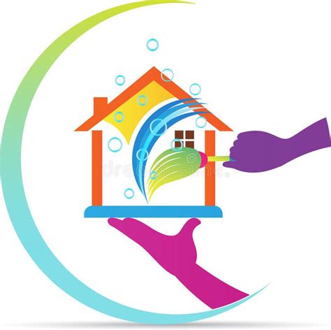 Home cleaning service logo. A vector drawing represents home cleaning service lo , #affiliate, # ...