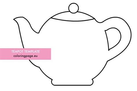 Teapot Template printable | Coloring Page