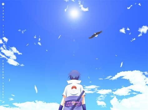 Naruto Shippuuden, Anime, Uchiha Sasuke, Clouds, Eagle Wallpapers HD / Desktop and Mobile ...