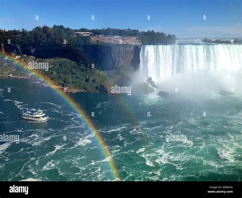 Beautiful rainbow at Niagara Falls, Canada Stock Photo - Alamy