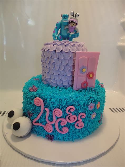 Monsters Inc. Cake ~ Sully & Boo Monster Inc Party, Monster Inc Cakes, Monster 1st Birthdays ...