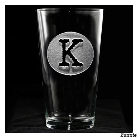 Typography Monogrammed Pint Glass | Personalized pint glass, Engraved beer mugs, Pint glass