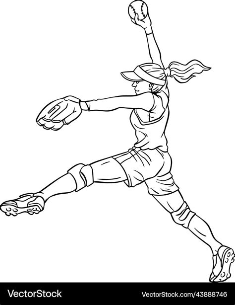 I Love Softball Coloring Pages