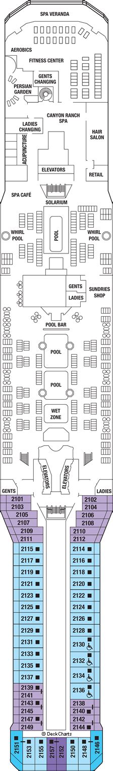 Celebrity Solstice Deck Plans: Ship Layout, Staterooms & Map - Cruise ...