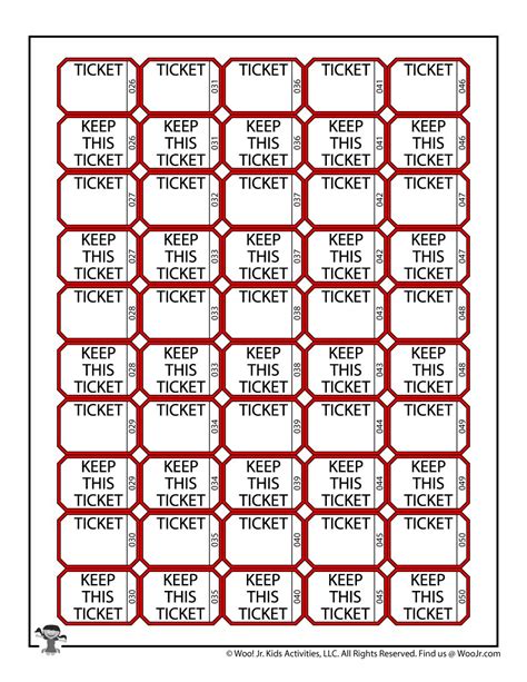 Blank Printable Raffle Tickets Pdf