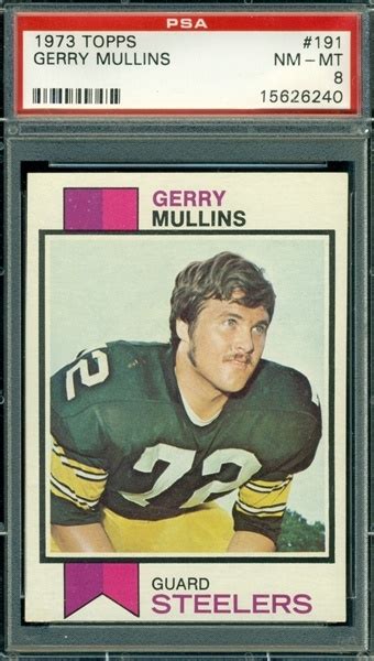 1973 Gerry Mullins Steelers | Baseball cards, Steelers, Mullins