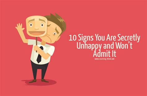 10 Signs You Are Secretly Unhappy and Won’t Admit It - Learning Mind