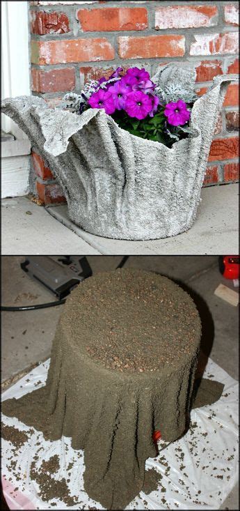 Make an Extraordinary Old Towel Garden Planter With 5 Ordinary Materials | Concrete garden ...